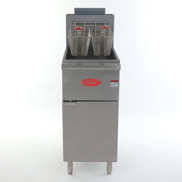 General Foodservice Deep Fryer, 50 lb., 120,000 BTU, in Stainless Steel (GFF4-50N)