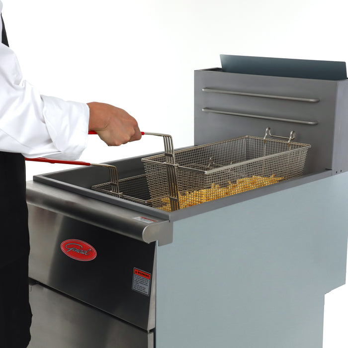 General Foodservice Deep Fryer, 70 lb., 150,000 BTU, in Stainless Steel (GFF5-70LP)