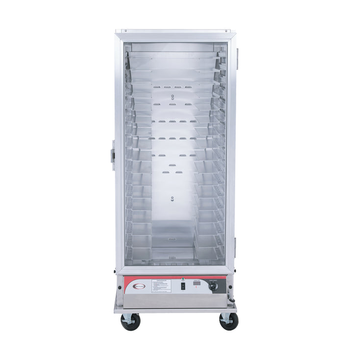 BevLes Full Size Extra Deep Non-Insulated PICA Proofing Cabinet, 230V, Left Hand Hinge, 3 Doors, in Silver (PICA70-32-AED-4L3)