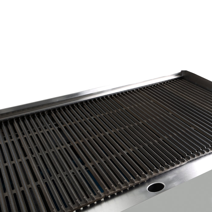 General Foodservice Lava Rock Charbroiler, 4 Burners, 140,000 BTU's, 48", in Stainless Steel (GCCB-48NG)