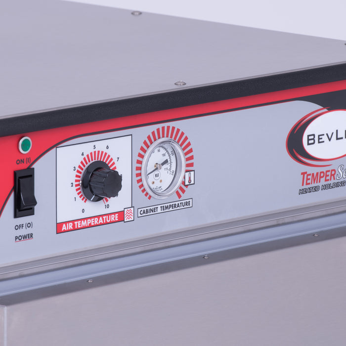 BevLes Temper Select 1/2 Size Heated Holding Cabinet, Narrow Width, 230V, in Silver (HTSS44P84)