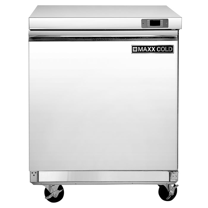 Maxx Cold Single Undercounter Refrigerator, 29" W, 6.7 cu. ft Storage Capacity, in Stainless Steel (MXSR29UHC)