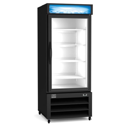 Kelvinator 738248 (KCHGM26R) Single Black Swing Door Merchandiser Refrigerator - 28", 115V
