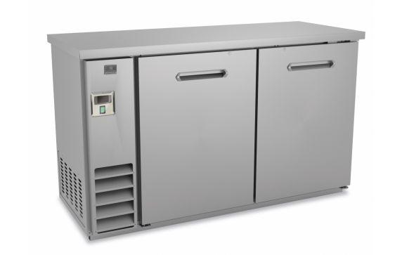 Kelvinator 738306 (KCHBB60SS) Stainless Counter Height Narrow Solid Two Door Back Bar Refrigerator - 60", 115V