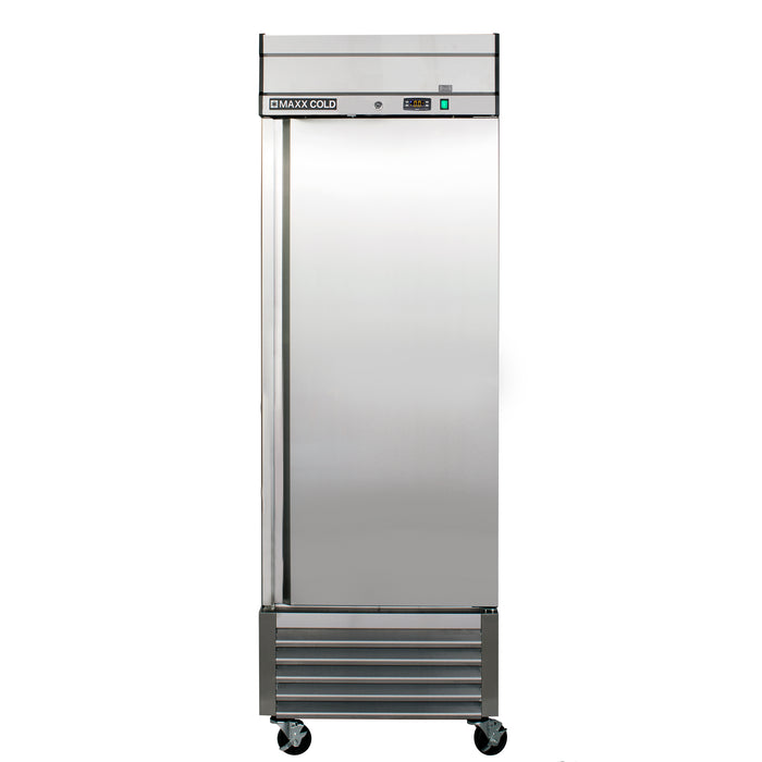 Maxx Cold Bottom Mount 1 Door Reach-In Freezer, 27" W, 19.3 Cu Ft, in Stainless Steel (MXSF-23FDHC)