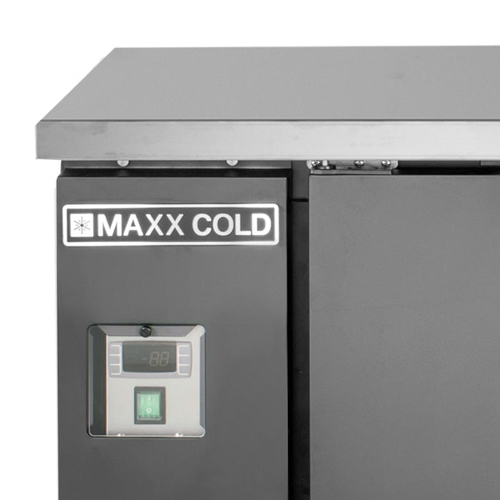 Maxx Cold X-Series Single Tower, 2 Tap Beer Dispenser, 47.5"W, 10.5 cu. ft. (297 L), 2 Barrels/Kegs Storage Capacity, in Black with Stainless Steel Top (MXBD48-1BHC)