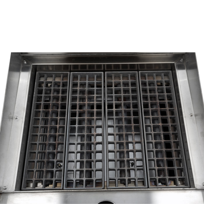 General Foodservice Lava Rock Charbroiler, 4 Burners, 140,000 BTU's, 48", in Stainless Steel (GCCB-48NG)