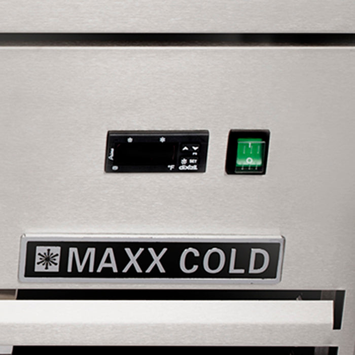 Maxx Cold X-Series Two-Drawer Refrigerated Chef Base, 50"W, 6.5 cu. ft. Storage Capacity, in Stainless Steel (MXCB48HC)