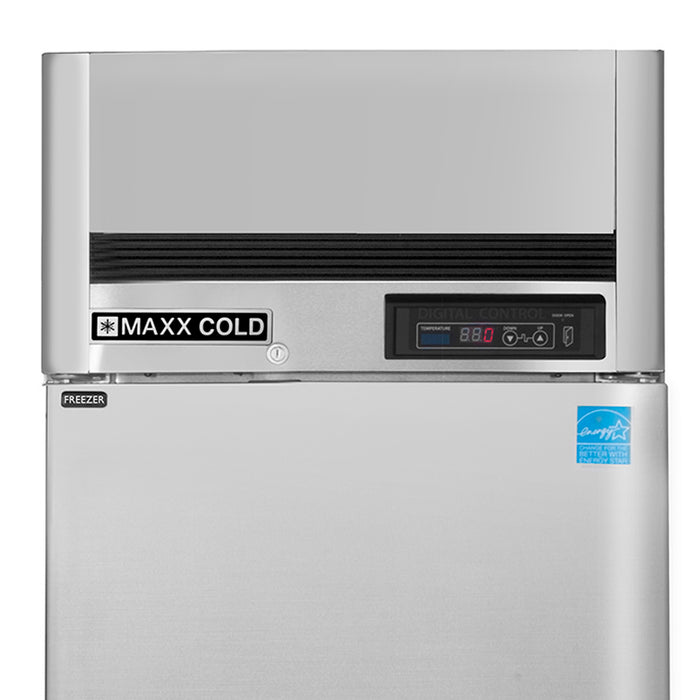 Maxx Cold Single Door Reach-In Refrigerator Top Mount, 27", 23 cu. ft. Storage Capacity, Energy Star Rated, in Stainless Steel (MCRT-23FDHC)