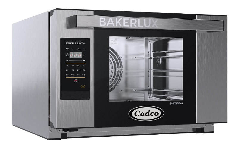 Cadco XAFT-03HS-GD Bakerlux Half-Size Countertop Convection Oven - 3 Shelves, 24", 120V