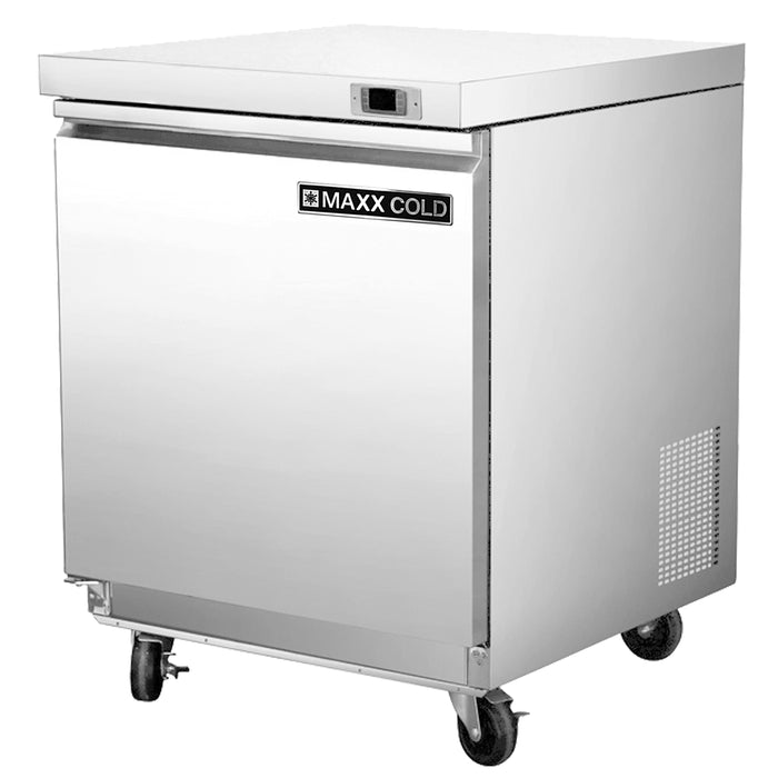 Maxx Cold Single Undercounter Refrigerator, 29" W, 6.7 cu. ft Storage Capacity, in Stainless Steel (MXSR29UHC)